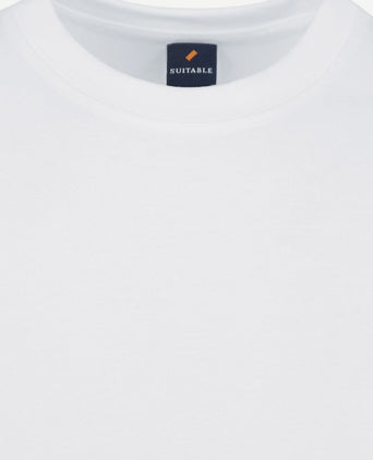 Obra t-shirt hoge ronde hals wit (6-pack)