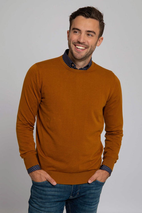 Suitable oini pullover o-hals okergeel