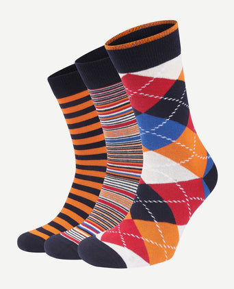 Oranje sokken (3-pack)