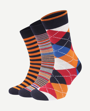 Oranje sokken (3-pack)
