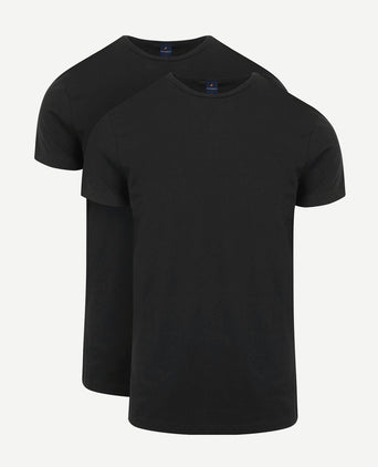 Ota t-shirt o-hals zwart (2-pack)