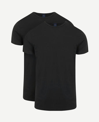 Ota t-shirt o-hals zwart (2-pack)