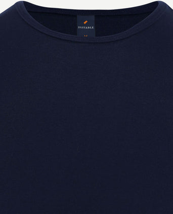 Suitable Ota t-shirt ronde hals donkerblauw (2-pack)