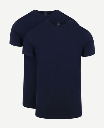 Ota t-shirt ronde hals donkerblauw (2-pack)