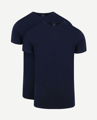 Ota t-shirt ronde hals donkerblauw (2-pack)