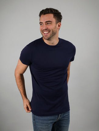 Ota t-shirt ronde hals donkerblauw (2-pack) Ota t-shirt ronde hals donkerblauw (2-pack)