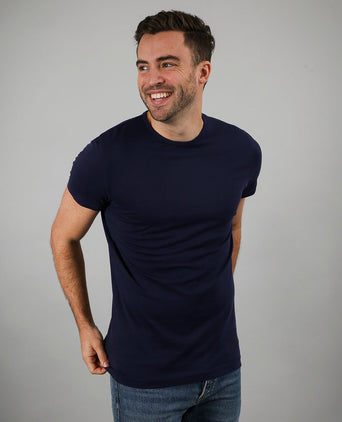 Suitable Ota t-shirt ronde hals donkerblauw (2-pack)