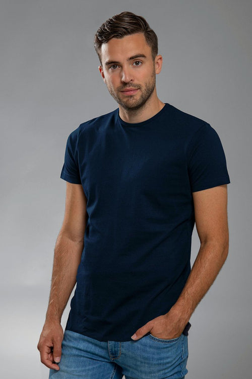 Suitable Ota t-shirt ronde hals donkerblauw (2-pack)