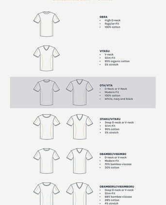 Ota t-shirt ronde hals wit (2-pack)