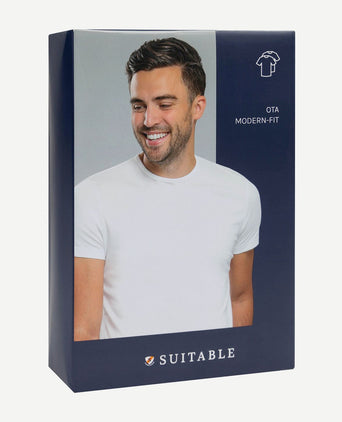Ota t-shirt ronde hals wit (2-pack)