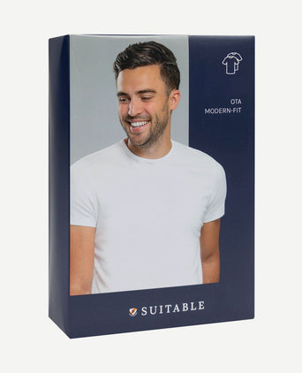 Ota t-shirt ronde hals wit (2-pack)