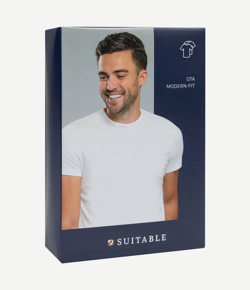 Ota t-shirt ronde hals wit (2-pack)