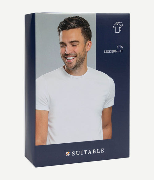 Suitable Ota t-shirt ronde hals wit (2-pack)