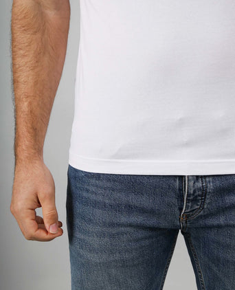 Suitable Otaru t-shirt brede ronde hals wit (2-pack) | Slim-fit