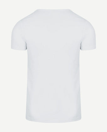 Otaru t-shirt brede ronde hals wit (2-pack)