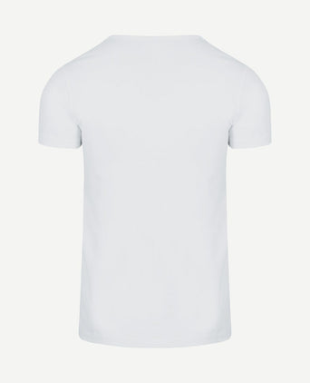 Otaru t-shirt brede ronde hals wit (2-pack)