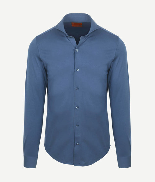 Suitable sorona overhemd denim blauw | Slim-fit