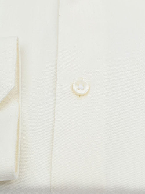 Suitable overhemd extra lange mouwen twill ecru | Slim-fit