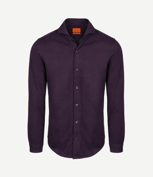 Sorona overhemd aubergine