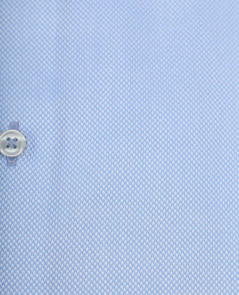 Non iron overhemd blauw