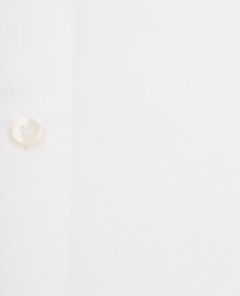 Overhemd extra lange mouwen twill wit