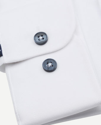 Suitable melange overhemd wit | Slim-fit