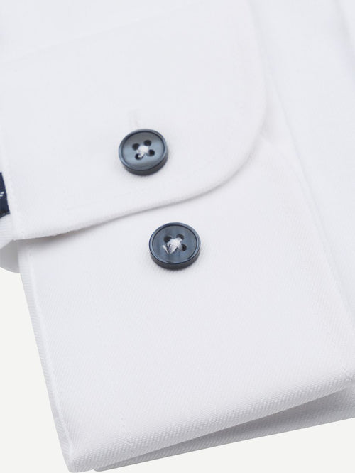 Suitable melange overhemd wit | Slim-fit