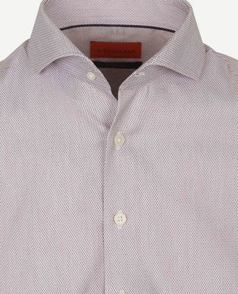Suitable overhemd jacquard luxe rood | Slim-fit