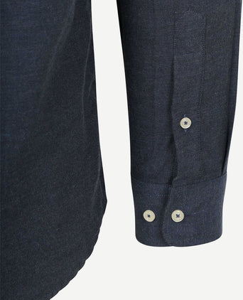 Steppin' Out overhemd flanel donkerblauw | Slim-fit