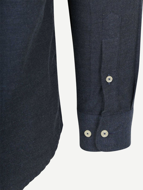 Steppin' Out overhemd flanel donkerblauw | Slim-fit