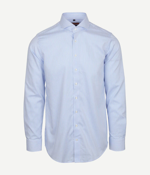 Suitable overhemd lichtblauw streep | Slim-fit