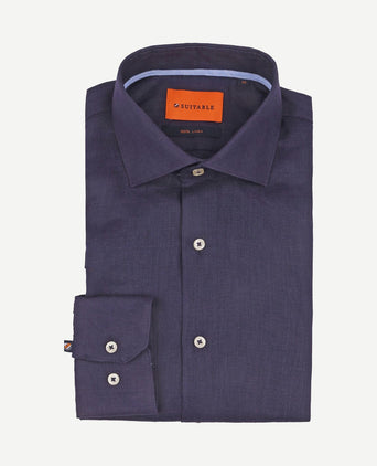 Overhemd linnen donkerblauw