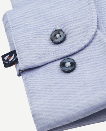 Suitable melange overhemd lichtblauw | Slim-fit