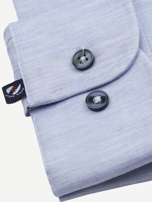 Suitable melange overhemd lichtblauw | Slim-fit