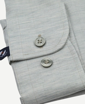 Suitable melange overhemd lichtgroen | Slim-fit