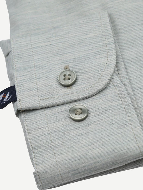 Suitable melange overhemd lichtgroen | Slim-fit