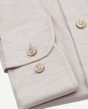 Suitable melange overhemd sand | Slim-fit