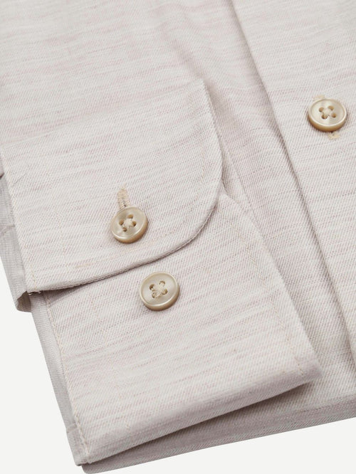 Suitable melange overhemd sand | Slim-fit