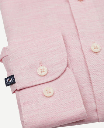 Suitable melange overhemd roze | Slim-fit