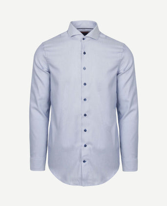 Overhemd jacquard luxe blauw