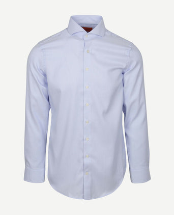 Overhemd jacquard luxe lichtblauw