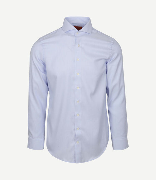 Overhemd jacquard luxe lichtblauw