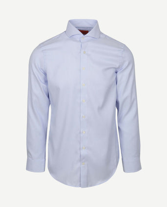 Overhemd jacquard luxe lichtblauw