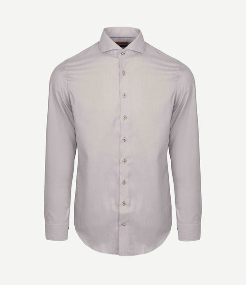Overhemd jacquard luxe beige