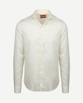 Overhemd extra lange mouwen twill ecru