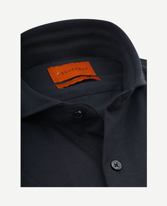 Shortsleeve sorona overhemd erik donkerblauw