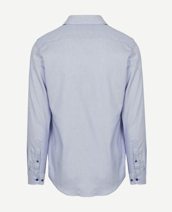Suitable overhemd jacquard luxe blauw | Slim-fit