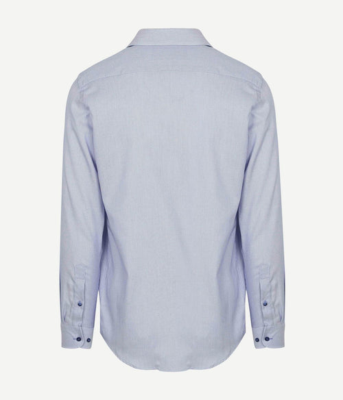 Suitable overhemd jacquard luxe blauw | Slim-fit