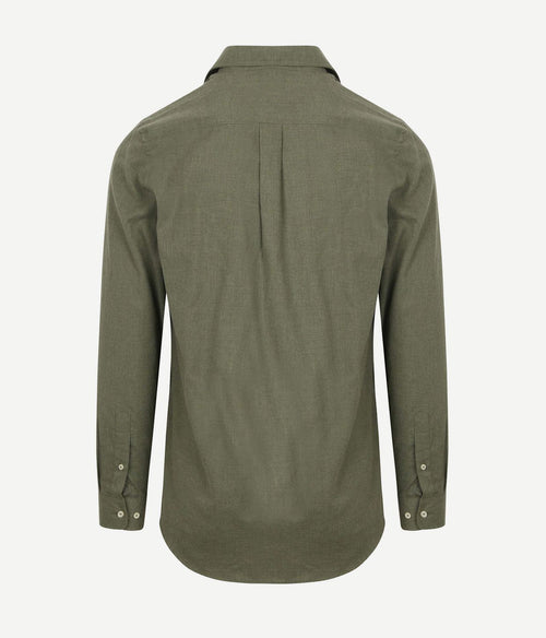 Steppin' Out overhemd flanel olive | Slim-fit