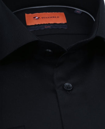 Suitable overhemd zwart | Slim-fit